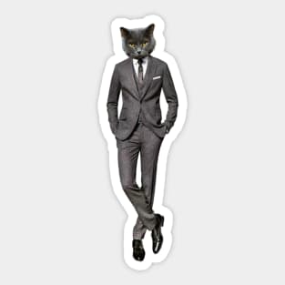 Business cat Sticker